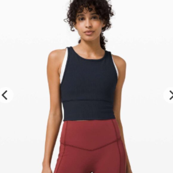 lululemon athletica Tops - Lululemon Power Pivot Tank *Rib - True Navy